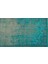 Atina Turkuaz Eskitme Yün Modern Desenli Yün Hav Toz Vermez Leke Tutmayan Salon Yolluk Mutfak El Dokuma Halı 4