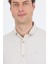Taş Rengi Smart Düğmeli Yaka Uzun Kol Cepsiz Slim Fit Esnek Gömlek Gömlek 1004250252 4