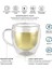 Çift Duvarlı Fincanlar - 226 ml / 250 ml - Çay, Kahve, Espresso ve Daha Fazlası Için 2'li Yalıtımlı Cam Bardak Seti - Berraklık Koleksiyonu 2