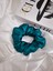 Kadın Saten Toka - Mavi Aura – Tekli Lüks Lastik Model Scrunchie 3