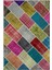 Iskece Bej Patchwork Etnik Modern Desenli Yün Hav Toz Vermez Leke Tutmayan Salon Yolluk Mutfak El Dokuma Halı 1