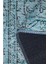 Lisburn Klasik Turkuaz Polyester Dikdörtgen Modern Desenli Pamuk Makinada Yıkanabilir Hav Toz Vermez Leke Tutmayan Kaymaz Taban Dijital Makine Baskı Salon Yolluk Mutfak Halı 4