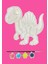 Yelken Dino Figür Boyama Seti – 4 Renk Boya + 1 Fırça | Çocuk Eğitici Hobi Plakası (12 Cm) 5