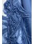 Yağmur Damlası Simli Abiye Elbise Şallık Tül Kumaş Indigo Mavi 89 1