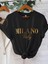 Milano Italy Yaldız Baskılı Kadın T-Shirt 1