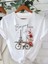 Bonjour Paris Detay Tasarım Baskılı Kadın T-Shirt 1