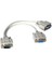 VGA Dönüştürücü Çevirici Çatal KABLO1X VGA Erkek To 2x VGA Dişi 30 cm Çevirici Kablo Özellikleri 1ADET 1