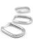 3'lü Taşsız Oval Halka Küpe - Gümüş 1