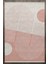 Geometrik Pembe Pamuk Daire Modern Desenli Pamuk Makinada Yıkanabilir Hav Toz Vermez Leke Tutmayan Kaymaz Taban Dijital Makine Baskı Salon Yolluk Mutfak Halı 1