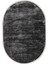 Luxor Geçişli Antrasit Mikrofiber Oval Modern Desenli Akrilik Hav Vermeyen Leke Tutmayan Kolay Temizlenen Yumuşak Makine Salon Yolluk Mutfak Halı 1