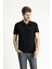 Polo Yaka Slim Fit Dar Kesim Nakışlı Pamuk Tişört 1