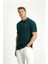Polo Yaka Slim Fit Dar Kesim Nakışlı Pamuk Tişört 1