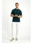 Polo Yaka Slim Fit Dar Kesim Nakışlı Pamuk Tişört 2