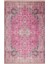 Drom Dokuma Taban Makinede Yıkanabilen Kilim Kaymaz Şönil Halı Vintage Desenli Pembe Halı 1