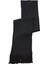 Kışlık Siyah Yumuşak Dokulu Püskül Detaylı Esnek Triko Örgü Basic Atkı Scarf 1