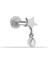 Yıldızlı Damla Taş Sallantılı Minimal Tragus Piercing 1
