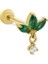 Yeşil Lotus Sallantılı Tragus Piercing 1