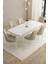 Mazaka Beyaz 80X132 Açılabilir Mdf Masa Yemek Odası Takımı, Mutfak Takımı 6 adet Sandalye 2