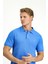 Polo Yaka Slim Fit Dar Kesim Nakışlı Pamuk Tişört 3