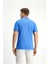 Polo Yaka Slim Fit Dar Kesim Nakışlı Pamuk Tişört 4