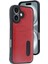 iPhone 16 Kılıf Sara Kartvizitli Deri Kılıf - Kırmızı - BRNTEK1513-2446 1