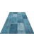 Atina Mavi Eskitme Yün Modern Desenli Yün Hav Toz Vermez Leke Tutmayan Salon Yolluk Mutfak El Dokuma Halı 3