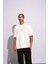 Erkek Oversize T-Shirt Ra Beyaz 4