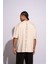 Erkek Oversize T-Shirt Ra Bej 5
