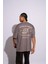 Erkek Oversize T-Shirt Hotel De Narcos Gri 1