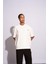 Erkek Oversize T-Shirt Arabic Beyaz 3