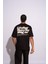 Erkek Oversize T-Shirt Life Fast Siyah 1