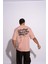 Erkek Oversize T-Shirt Life Fast Pembe 1