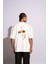 Erkek Oversize T-Shirt Ninja Beyaz 4