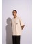 Erkek Oversize T-Shirt Mantar Bej 3