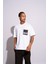 Erkek Oversize T-Shirt 104 Beyaz 5