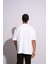 Erkek Oversize T-Shirt Mantar Beyaz 3