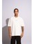 Erkek Oversize T-Shirt Ninja Beyaz 2