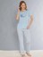 Kısa Kol Pijama Takım Sevimli Desenli Yazlık Viskon Pijama Dowry 08-127 2