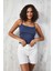 Indigo Bej 2'li Ince Ip Askılı Pamuklu Basic Atlet 27274 2