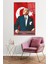 Mustafa Kemal Atatürk Türk Bayrağı Cam Tablo, Darbelere Dayanıklı Kırılmaz Cam, Hediyelik 2
