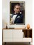 Gold Şeritli Yapay Zeka Atatürk Portresi Cam Tablo, Darbelere Dayanıklı Kırılmaz Cam, Hediyelik 1