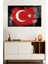 Siyah Fonlu Türk Bayrağı Cam Tablo, Darbelere Dayanıklı Kırılmaz Cam, Hediyelik 1