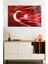 Dalgalanan Kırmızı Türk Bayrağı Cam Tablo, Darbelere Dayanıklı Kırılmaz Cam, Hediyelik 1