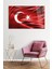Dalgalanan Kırmızı Türk Bayrağı Cam Tablo, Darbelere Dayanıklı Kırılmaz Cam, Hediyelik 2