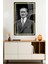 Gold Şeritli Takım Elbiseli Atatürk Cam Tablo, Darbelere Dayanıklı Kırılmaz Cam, Hediyelik 1
