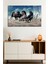 Tozlu Koşan Atlar Vahşi Doğa Manzarası Cam Tablo, Darbelere Dayanıklı Kırılmaz Cam, Hediyelik 1