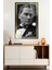 Siyah Beyaz Yapay Zeka Atatürk Portresi Cam Tablo, Darbelere Dayanıklı Kırılmaz Cam, Hediyelik 1