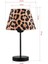 Leopar Desenli Pasta Avize ve Siyah Metal Ayaklı Abajur Seti Yatak Odası Sarkıt 2