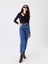 Lcw Jeans Indigo Yüksek Bel Mom Fit Kadın Jean Pantolon 2
