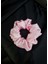 Çocuk Saten Toka - Şeker Pembesi – Tekli Lüks Lastik Model Scrunchie 3